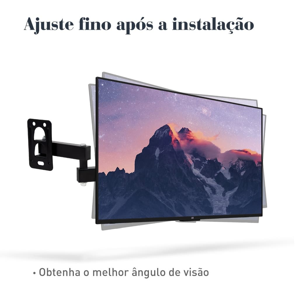 Suporte para TV de 10 a 27 Polegadas  - Totalmente articulado com controle de nível.HY-210
