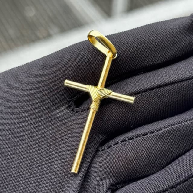 Pingente Medalha Crucifixo Cruz 100% Moeda Antiga