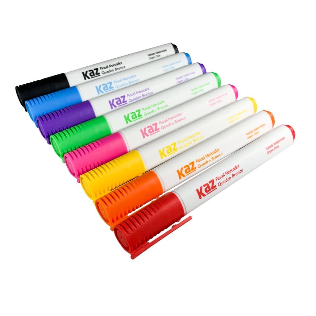 Canetas Pincel  Colorido Para Quadro Branco Kit Com 8 Cores