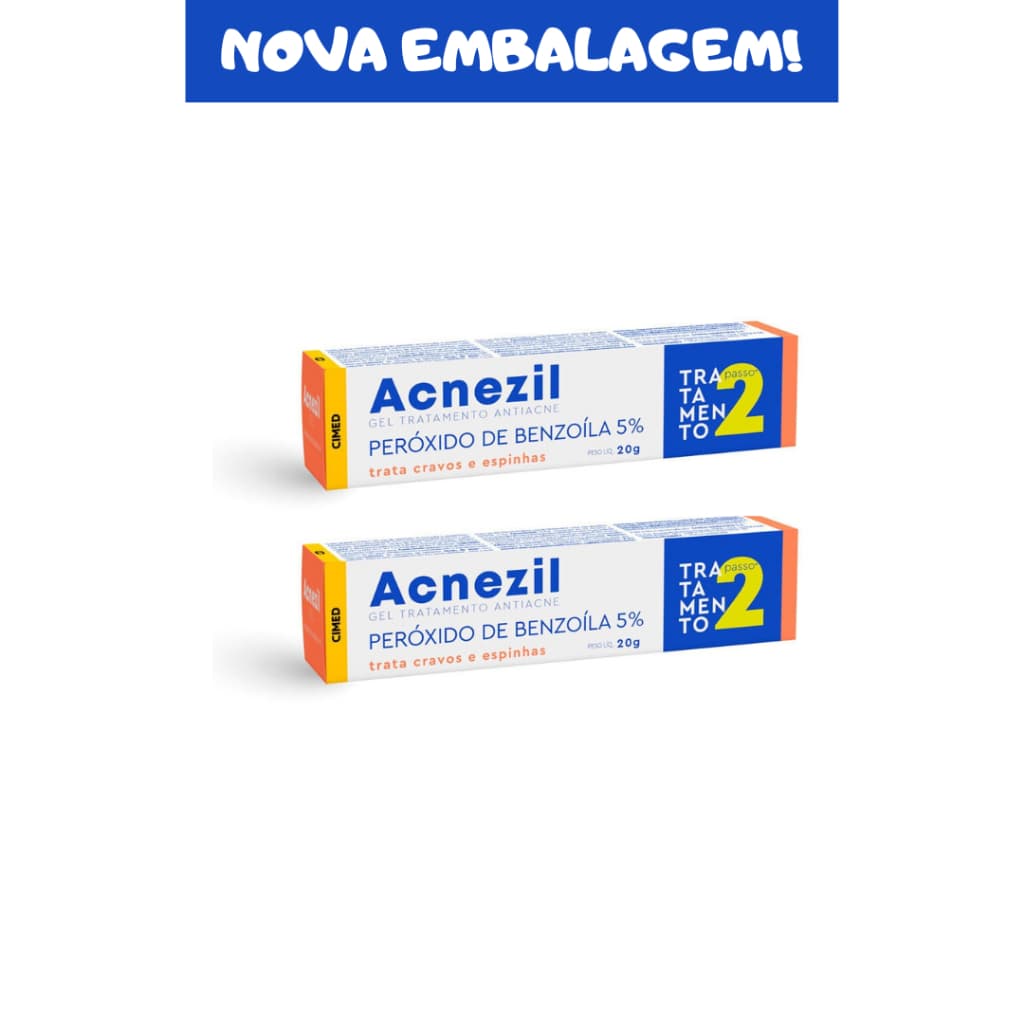kit 2x Acnezil Gel Tratamento Para Cravos Espinhas  20g