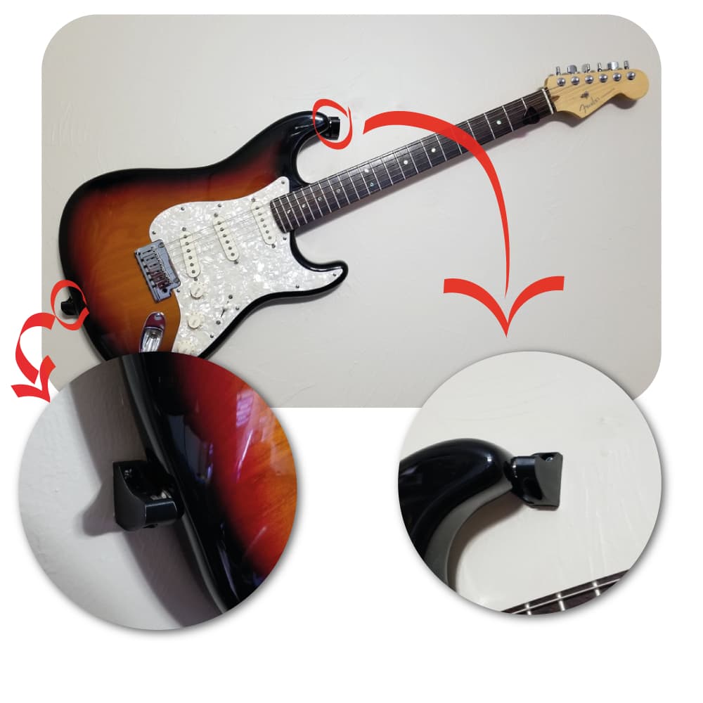 Suporte Parede Horizontal Guitarra