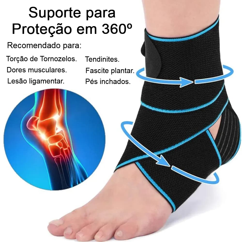 1 Faixa Estabilizadora De Tornozelo Tensor Tendinite Fascite Plantar Compressão Dor Tendão Aquiles