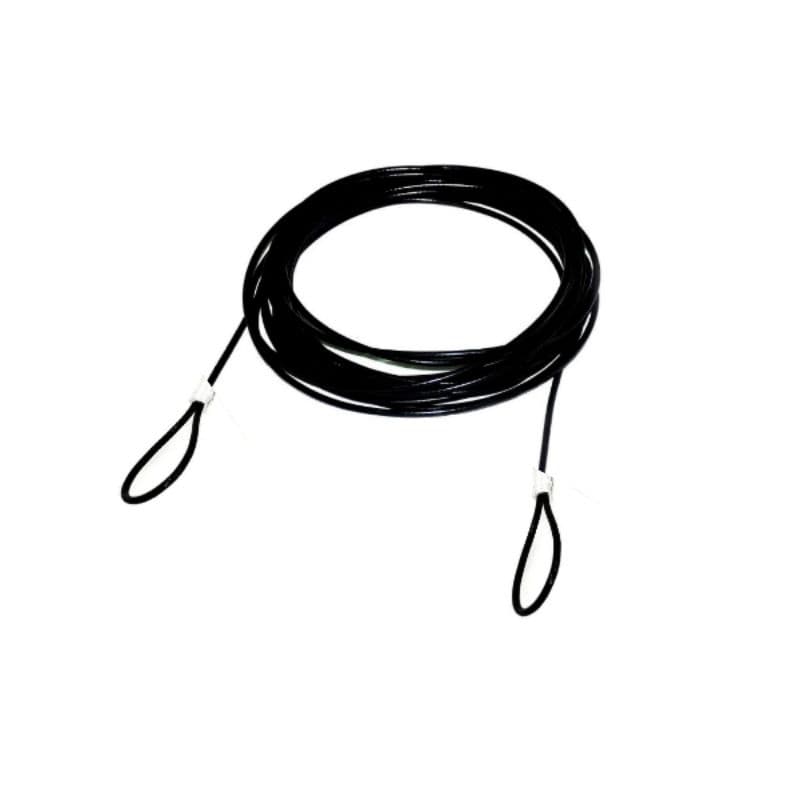 15 Mts De Cabo De Aço 1/8 Em Pvc Preto  P/ Rede De Tênis / Beach Tênis