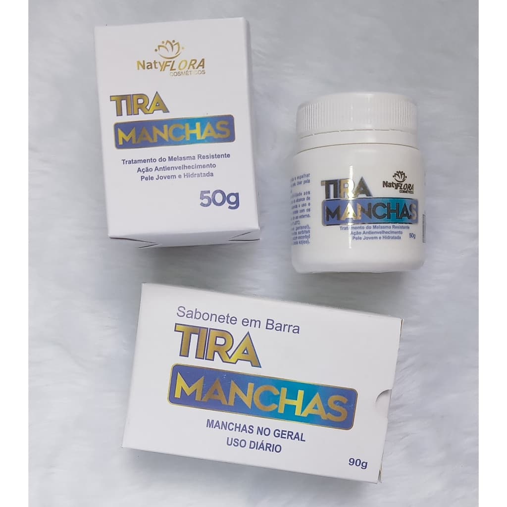Tira Manchas Kit Creme e Sabonete Barra Natyflora 1 unidade de cada Clareador De E Manchas No Rosto