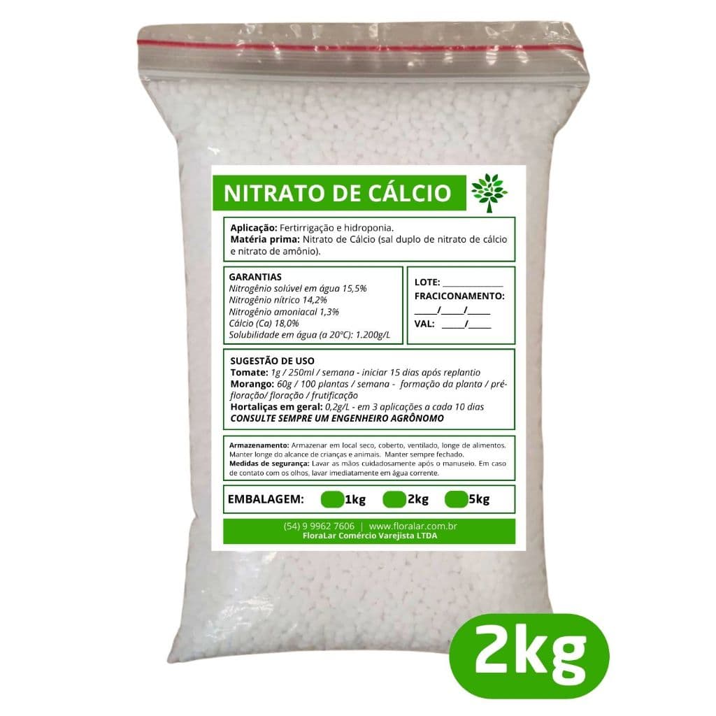 Fertilizante Nitrato de Cálcio 2kg