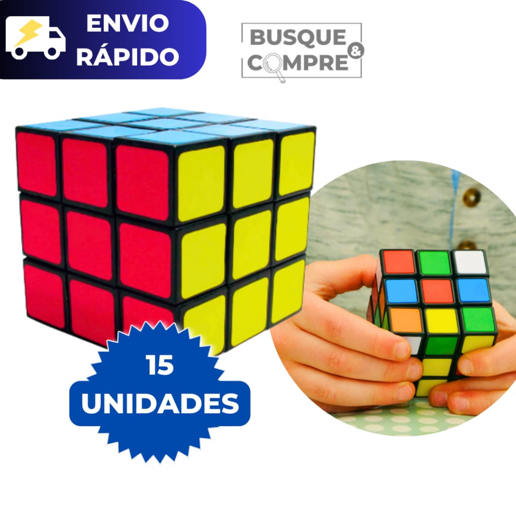 Kit com 15 Cubos Mágicos Interativos para Crianças Adultos de Qualidade para Raciocinio Brinquedos