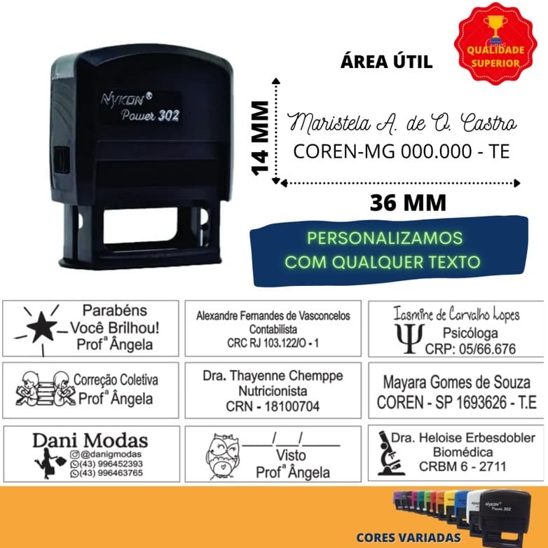 Carimbo Automático Personalizado com seu texto