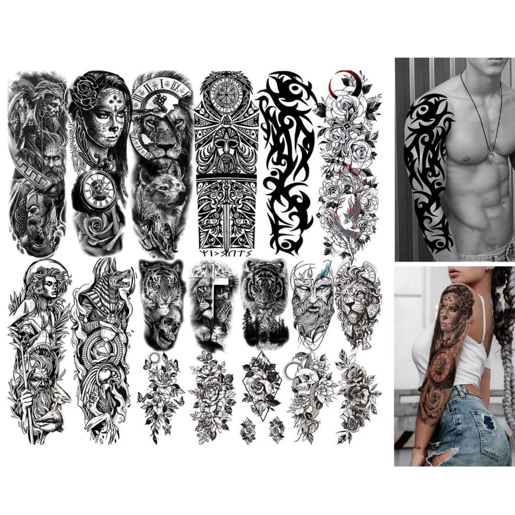 Tatuagem Temporária Tattoo Fake a Prova D'água Unisex Realistas 3D Festa Social Verão Praia Masculino Feminina