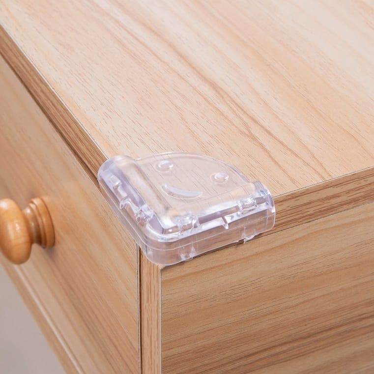 4 Protetor Protetores De Quina Silicone Canto Proteção Bebê  4X4X1,5CM Utensilio Multiuso