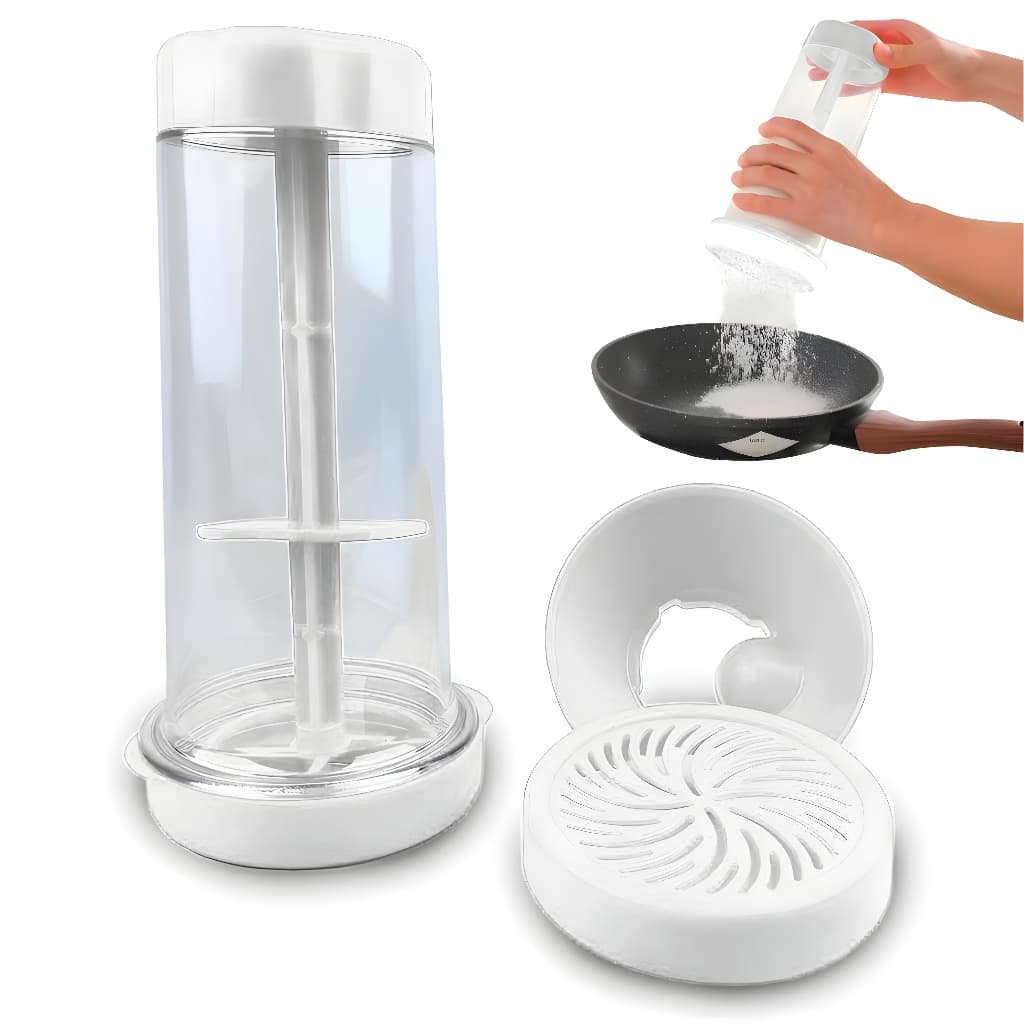 Tapioqueira Peneira e Armazena Branca - Polvilhador - Nybc