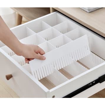 Kit 3 Organizador De Gavetas Multifuncional Ajustável/Divisor De Gaveta/Maquiagem/Formação De Cesta