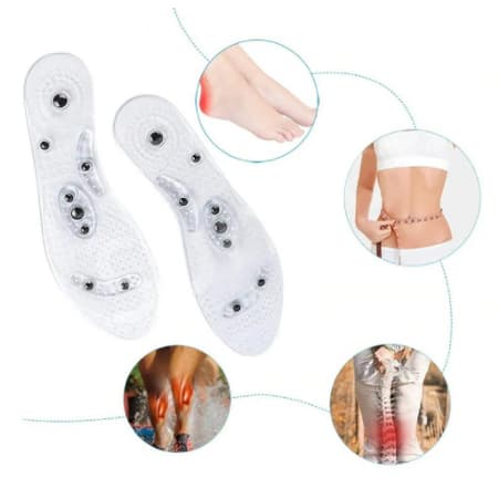 Palmilha Magnética Massagem Terapia Estresse Dor Ansiedade Tamanho Da Palmilha Universal Cor Transparente