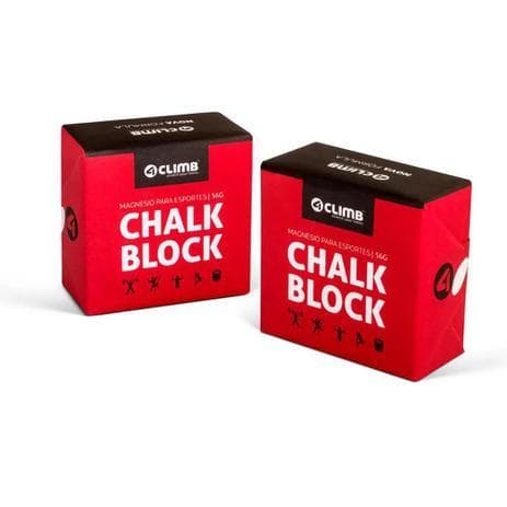 KIT 2 Magnésio Bloco Carbonato De Magnésio Chalk Block 56g Cross Training Calistenia 4Climb