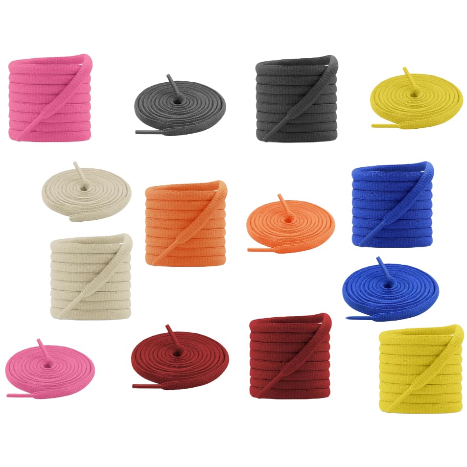 Cadarço Oval Ténis 70cm, 90cm, 120cm e 150cm (1 Par) Diversas Cores