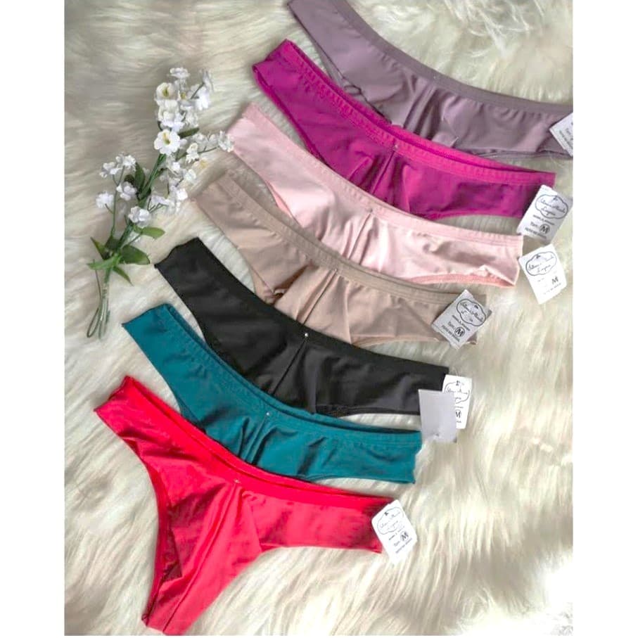 Kit 5 Calcinhas Fio Duplo Não Marca Microfibra Fio Dental