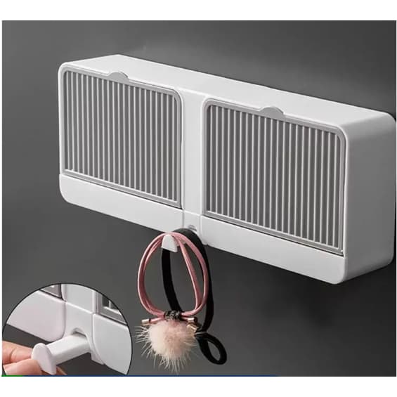 Porta Sabonete Saboneteira Dupla Com Adesivo Para Aderência Cinza Ou Banco - Envio Rápido