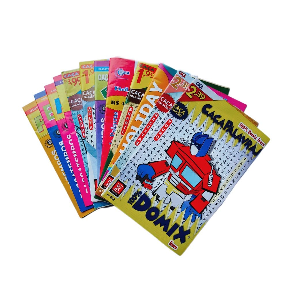 Kit 10 Revistas Só Caça Palavras Sortido Sem Repetição Domix