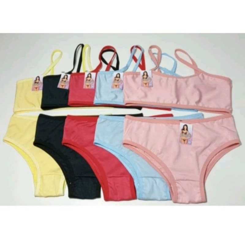 Kit 4 Conjunto Top e Calçinha Infantil Conjunto Juvenil