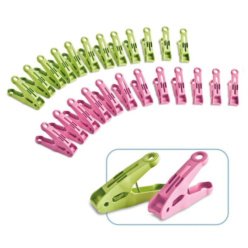 Kit 60 Prendedores de Roupas Coloridos Pregadores de Plástico Grampos de Varal