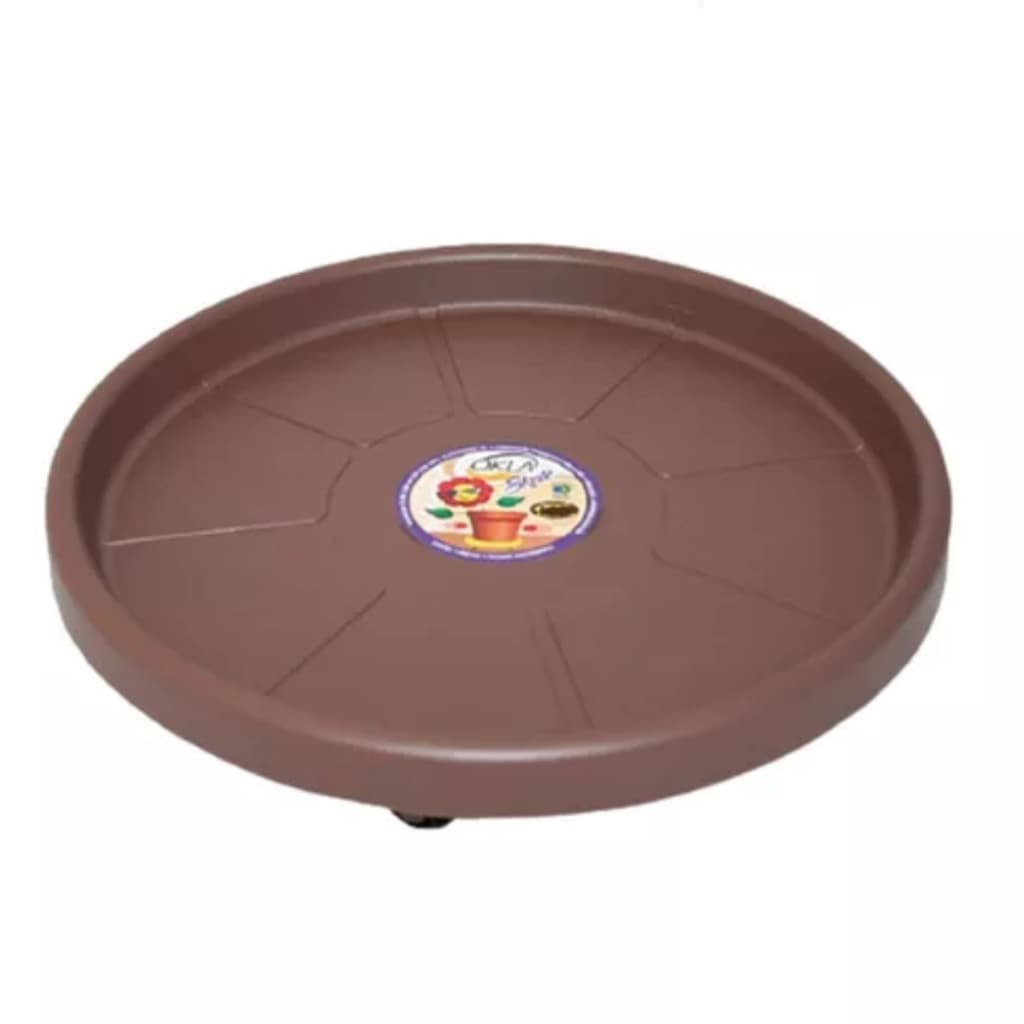 Suporte C/ Rodinhas Prato Para Vaso  40cm Varias Cores