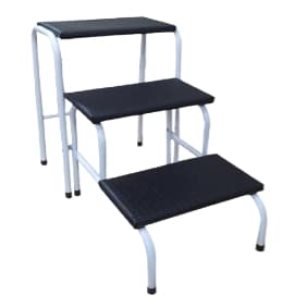 Banqueta Escada 3 Degraus Super Resistente Suporta 110 kg Pintura Epoxi