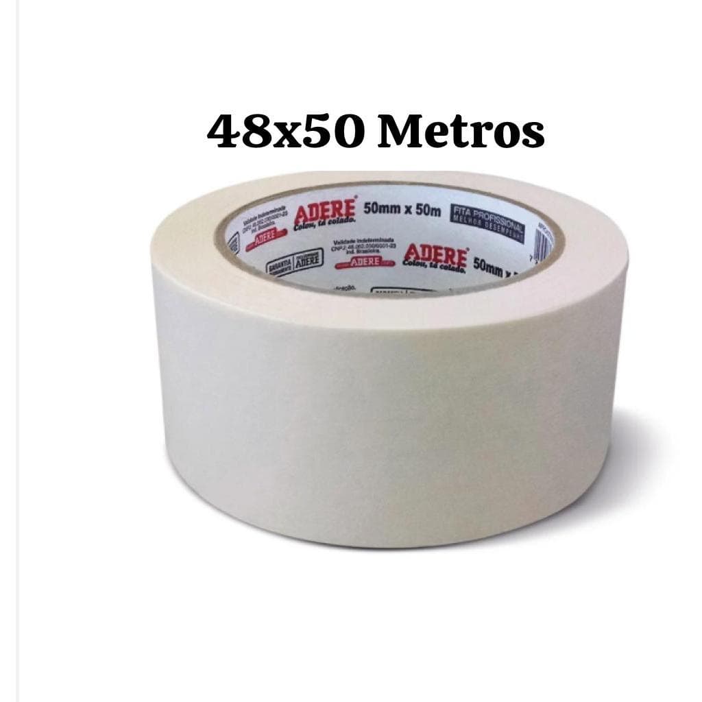 Fita crepe branca Multiuso medidas 18x50mm 24x50mm 48x50mm - ADERE