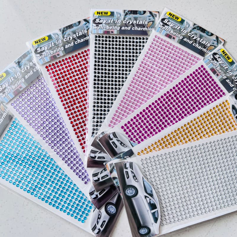 2 cartelas de strass auto adesiva artesanato scrapbook unhas maquiagem  4mm