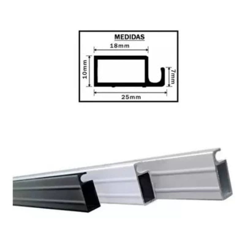 Perfil de aluminio para telas mosquiteiras (NAO É KIT , perfil unidade ) Medidas da barra de 1,00m ate 1,60