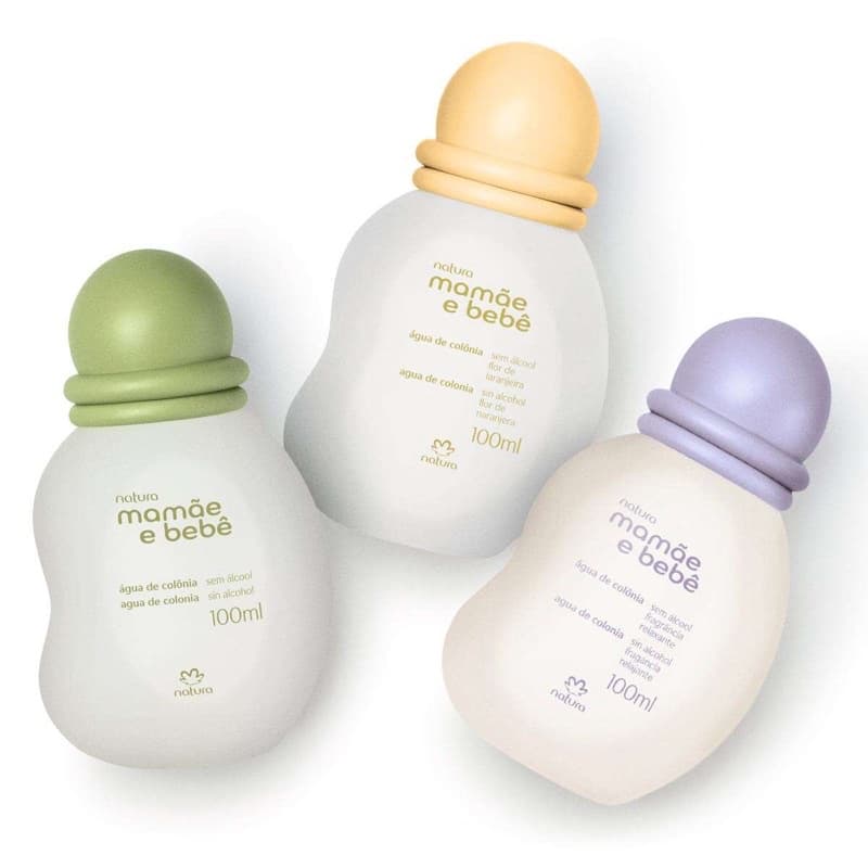 Mamãe e Bebê Água de Colônia Natura - 100ml ou 50ml (Tradicional, Relaxante, Flor de Laranjeira ou Para mamãe)
