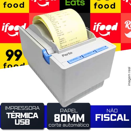 Impressora USB - Térmica 80MM - PERTO PRINTER