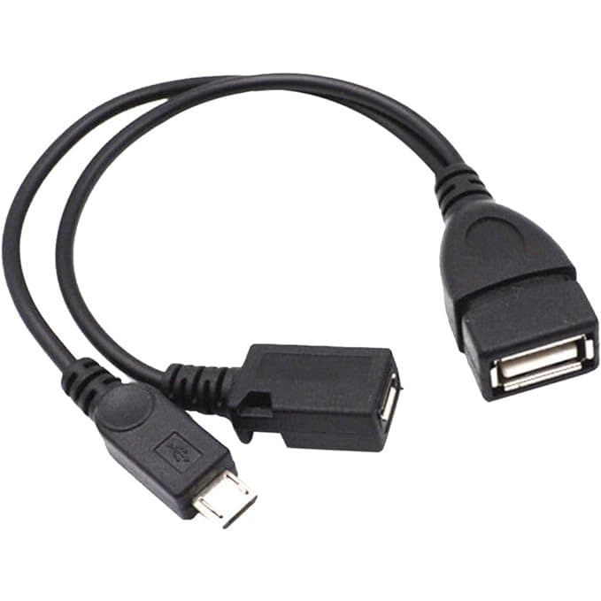 Cabo OTG Adaptador  Micro USB 2.0 para USB  Y Divisor