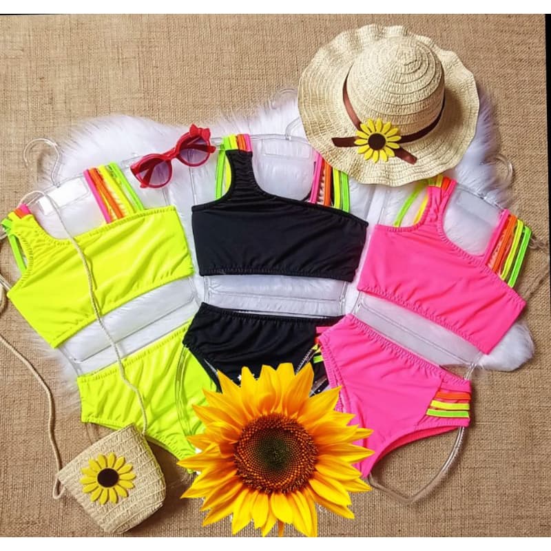 Biquini  Infantil Feminino e Juvenil Calcinha Top Blogueirinha Verão  temático