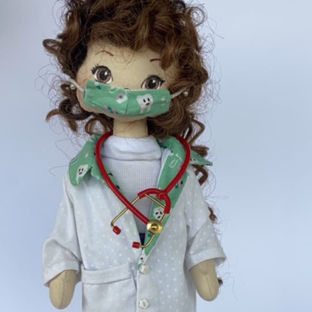 3 Mini Estetoscópio Decorativo ( 11 cm ferragem cor dourada )