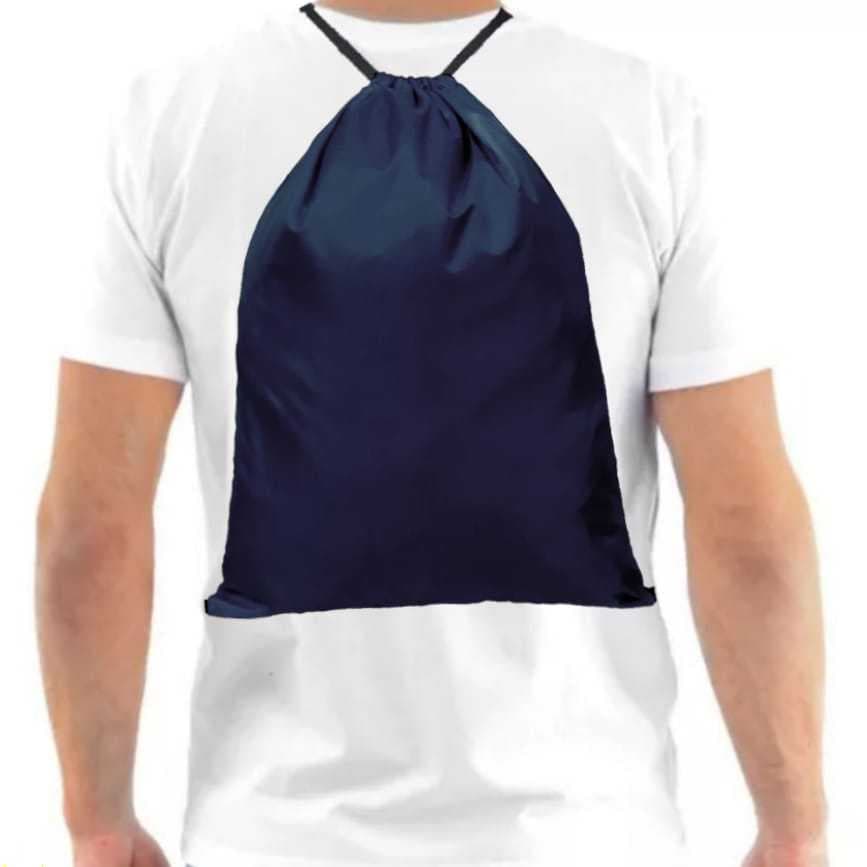 Mochila Saco lisa Esporte Academia Chuteira Roupas Raquete preta