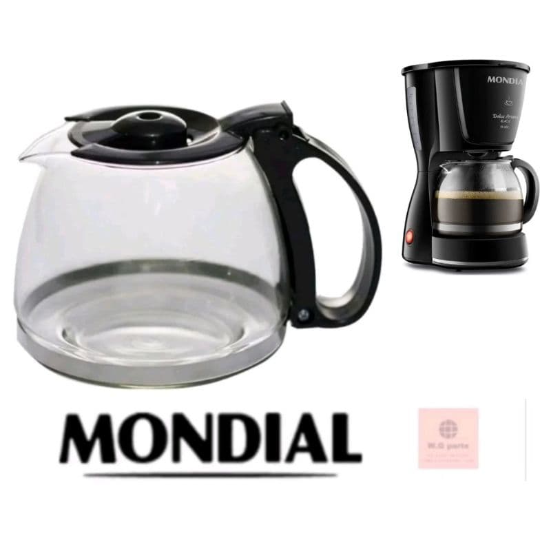 Jarra Para Cafeteira Mondial Dolce Arome Black 18 xícaras Vidro Reforçado