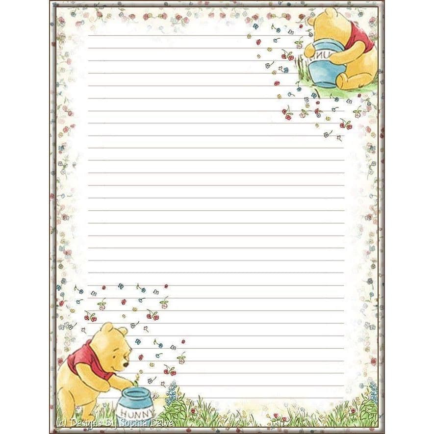 FOLHAS FICHARIO A4 URSINHO POOH - FAÇO QUALQUER TEMA