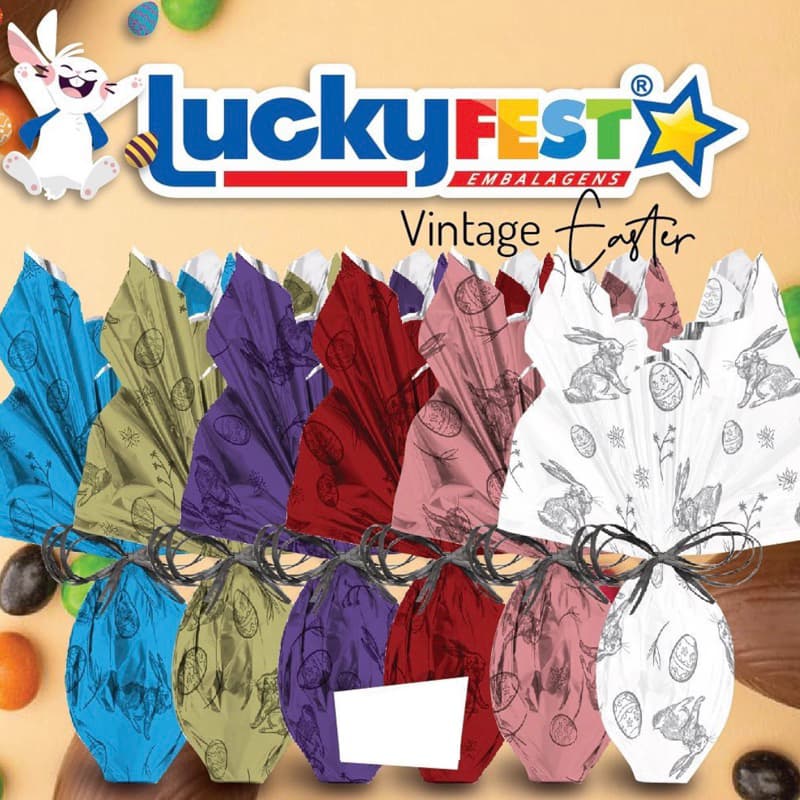 25 Sacos Para Embalar Ovo Páscoa  Envelope Express 100g 150g 250g 350g Vintage (CHOCO)