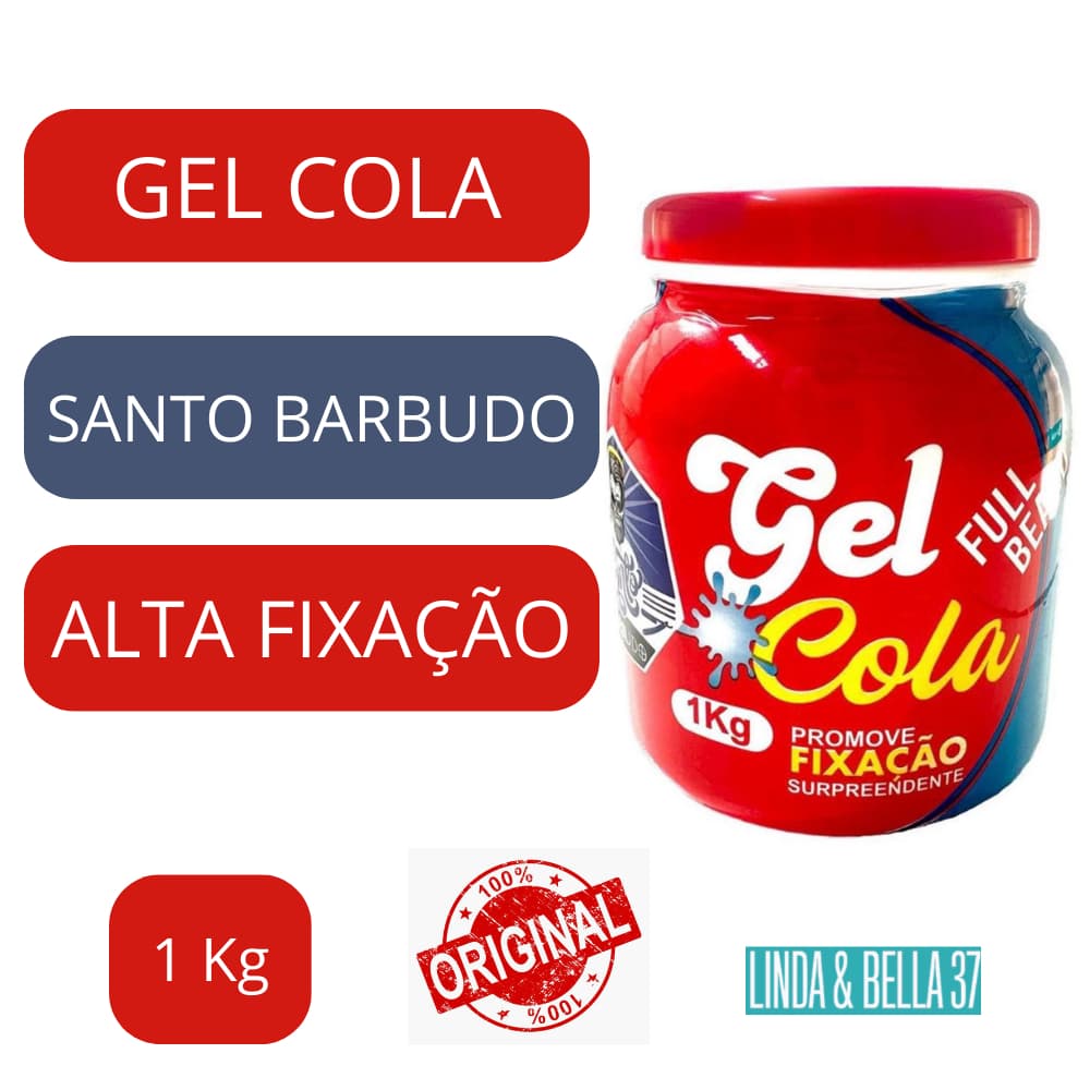 Gel Cola Para Cabelo Modelador Capilar - Fixação - Santo Barbudo - 1 Kg - Extra Forte - For Men -