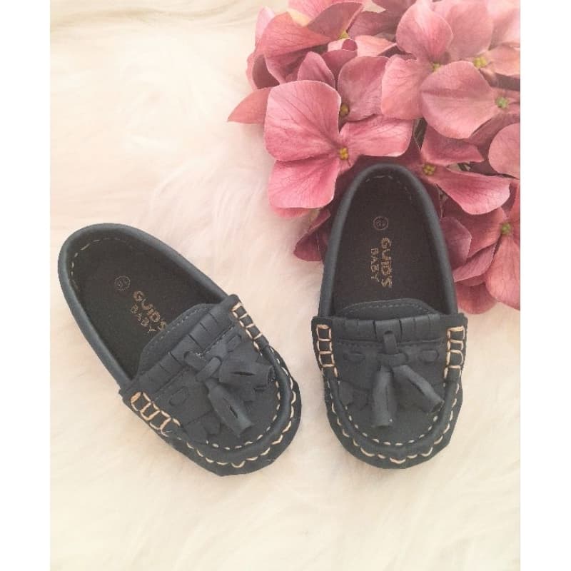 Mocassim Menino Bebê Infantil Batizado Festa Aniversário Azul Marinho