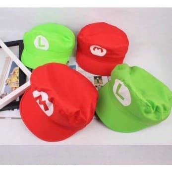 Quepe Chapéu Boina Super Luigi Mario Bross Mario Fantasia Artigo de Festa Carnaval Brinquedo Halloween
