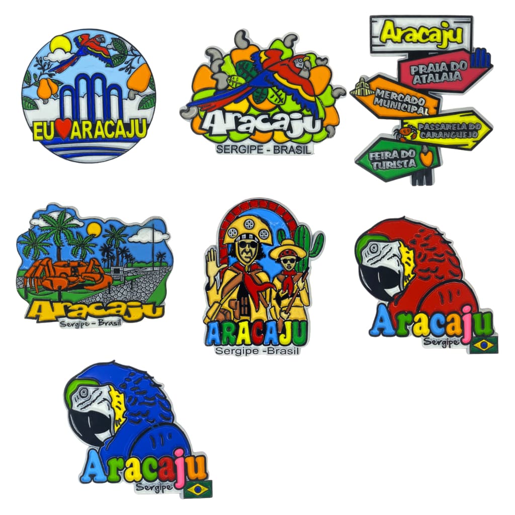 Imãs de Geladeira Aracaju Sergipe Decorativos Emborrachados Souvenir