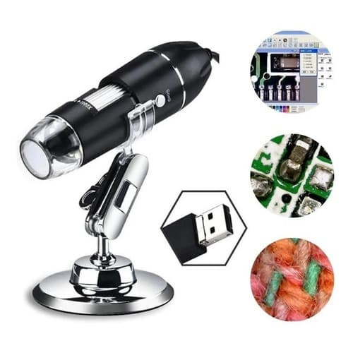Microscópio Zoom 1600x CAM 2.0 Mp Profissional Lupa Digital Usb