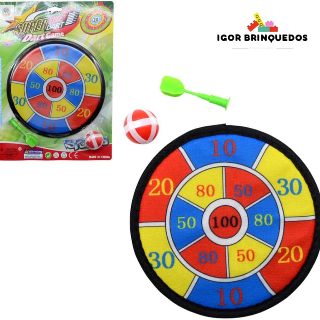 Jogo de Dardos com Velcro Brinquedo de tiro ao alvo 31cm