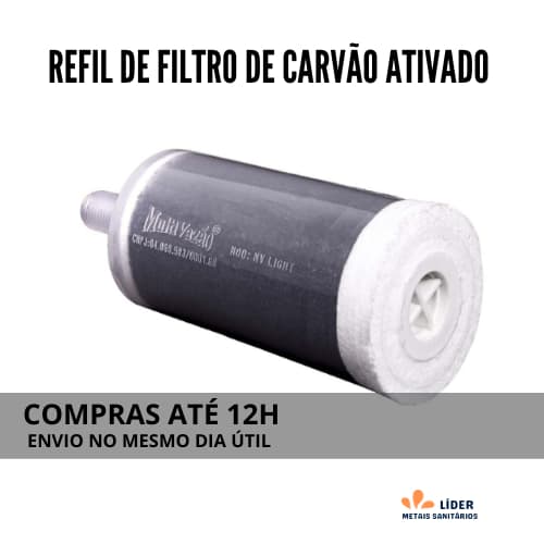 Vela Refil Universal Com Carvão Ativado para Torneira Com Filtro de Água de Cozinha