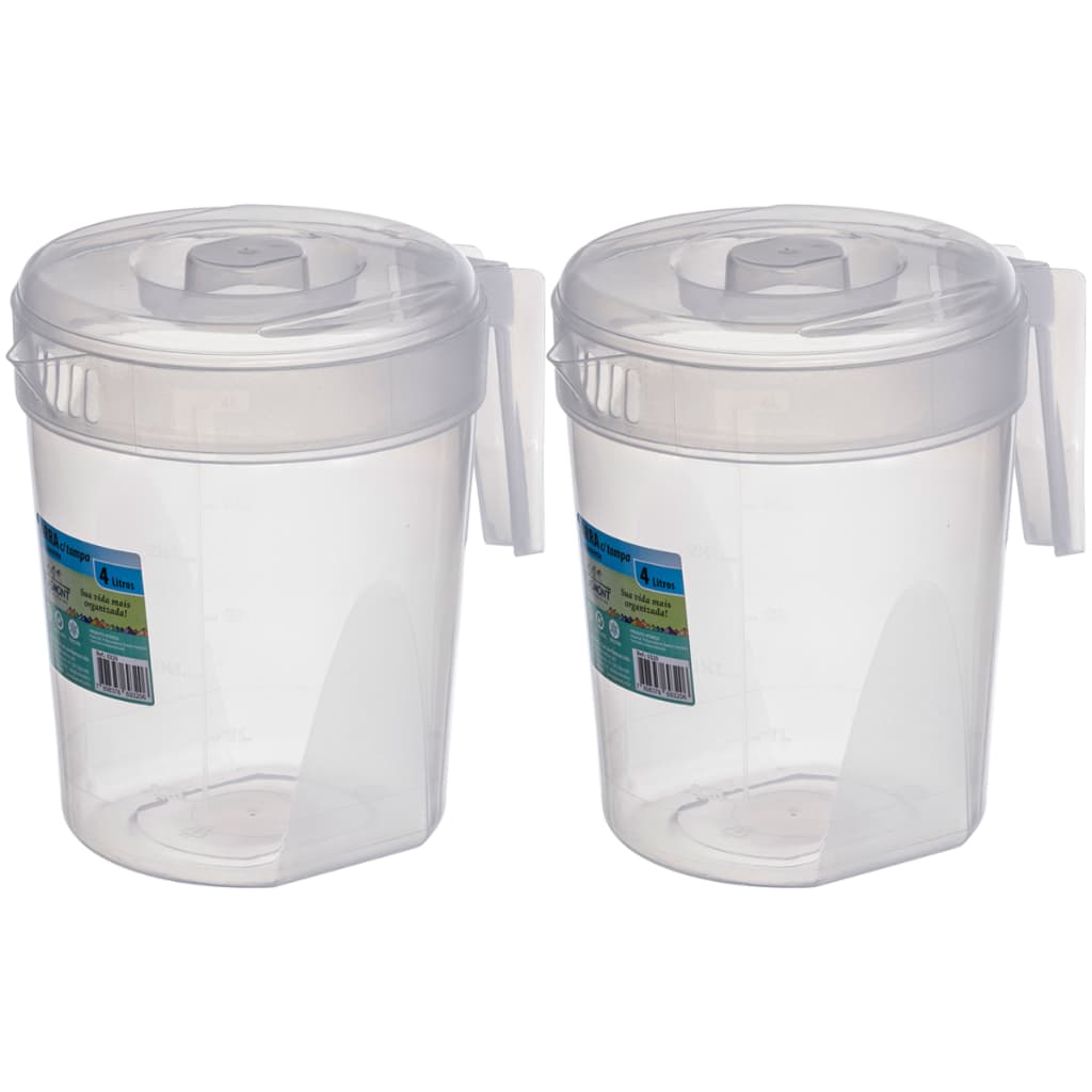 JARRA 4 LITROS TRANSPARENTE C/ TAMPA