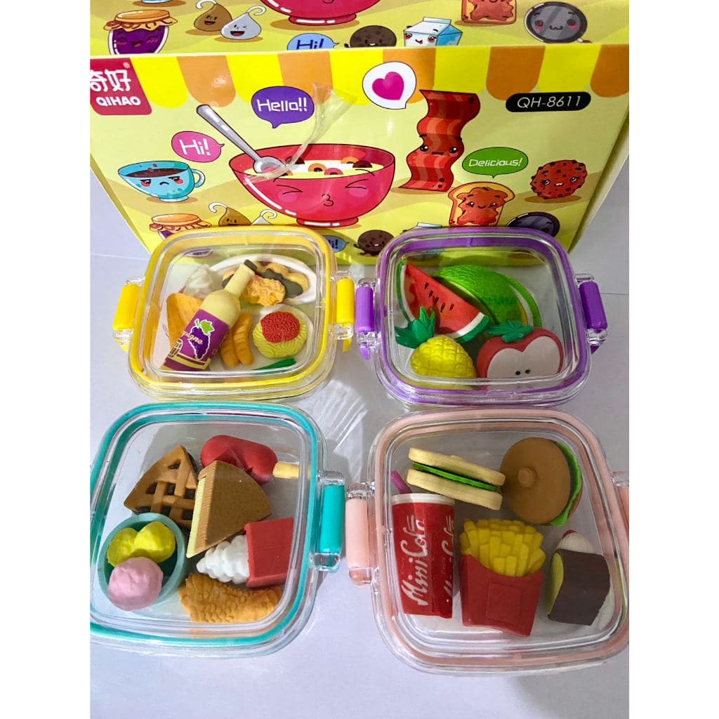 Mini Borrachas na Marmitinha kawaii.(BORRACHAS PEQUENA)