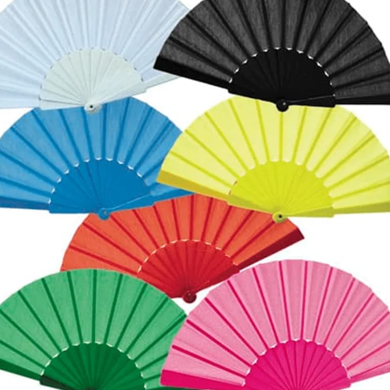 Kit 10 a 40 Leque Oriental Liso Colorido Para Festa Dança Carnaval Decoração