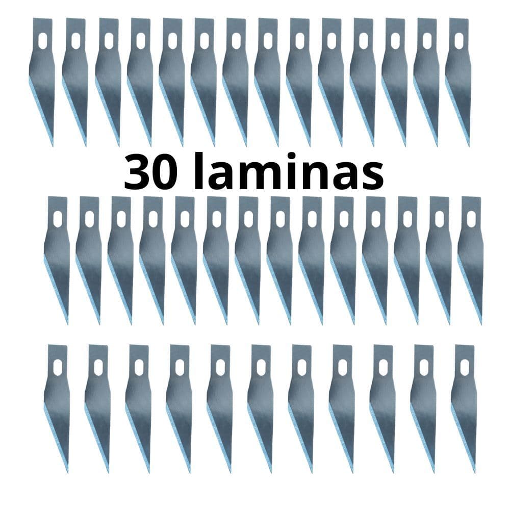 30 Lâmina de Estilete de Precisão modelo 11 com estojo de plastico duro