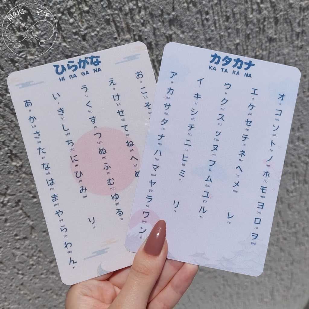 Cartão De Estudo De Hiragana e Katakana / Lingua Japonesa / Japonês