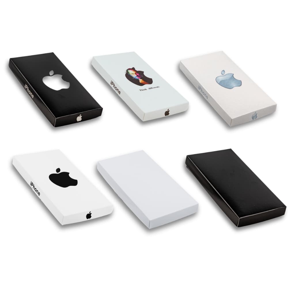 24 Caixa Preta Pequena Para Celular iPhone Com Espuma Luxo